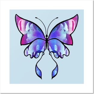 Purple Butterfly Posters and Art